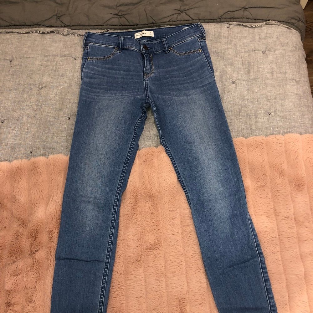 Light Wash Low Rise Denim Skinny Jeans